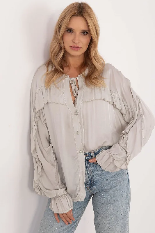 Long sleeve shirt Och Bella Soft Sweatshirts for Women