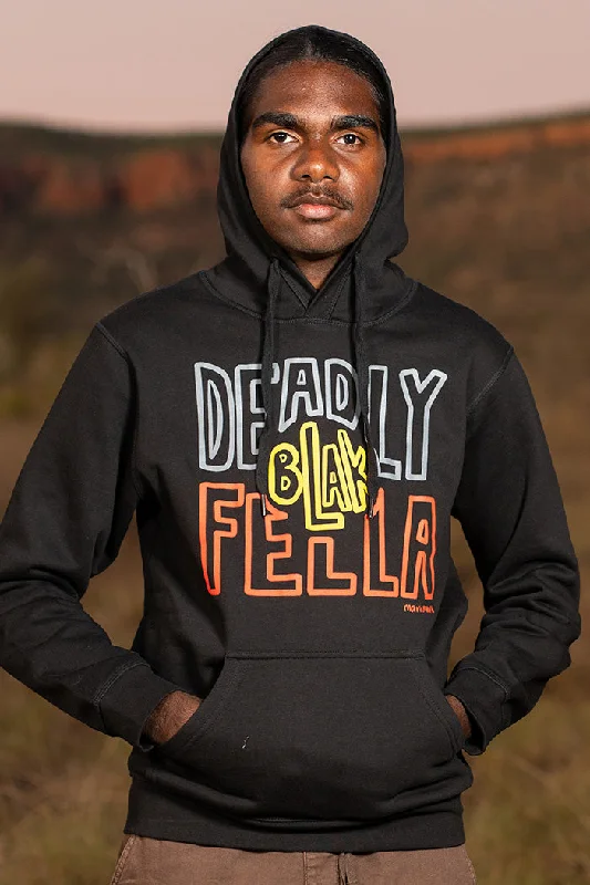 Deadly Blak-Fella Black Premium Cotton Blend Unisex Hoodie Women’s Hoodie Pullover