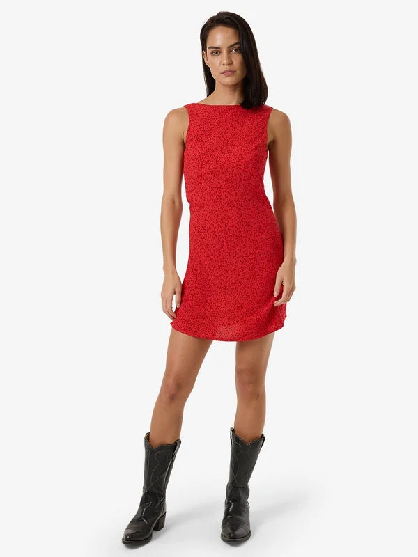 THRILLS Zinnia Xavier Bias Mini Dress - FLAME RED Formal unclassified dresses