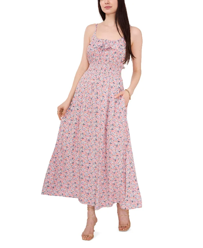 Sleeveless Flounce Maxi Dress Fall unclassified dresses