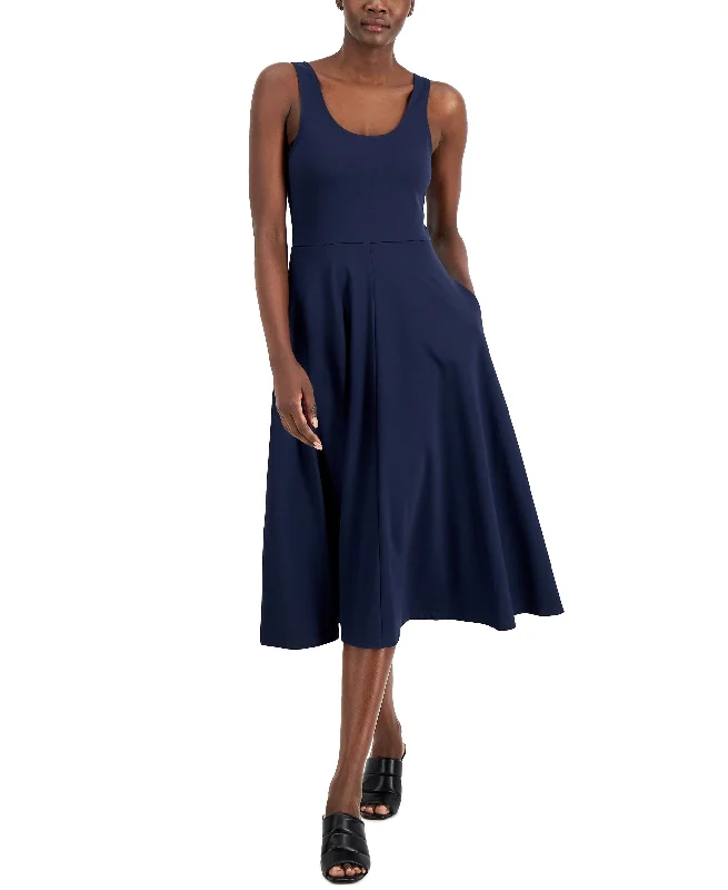 Women's Printed Sleeveless Midi Dress Striped unclassified dresses