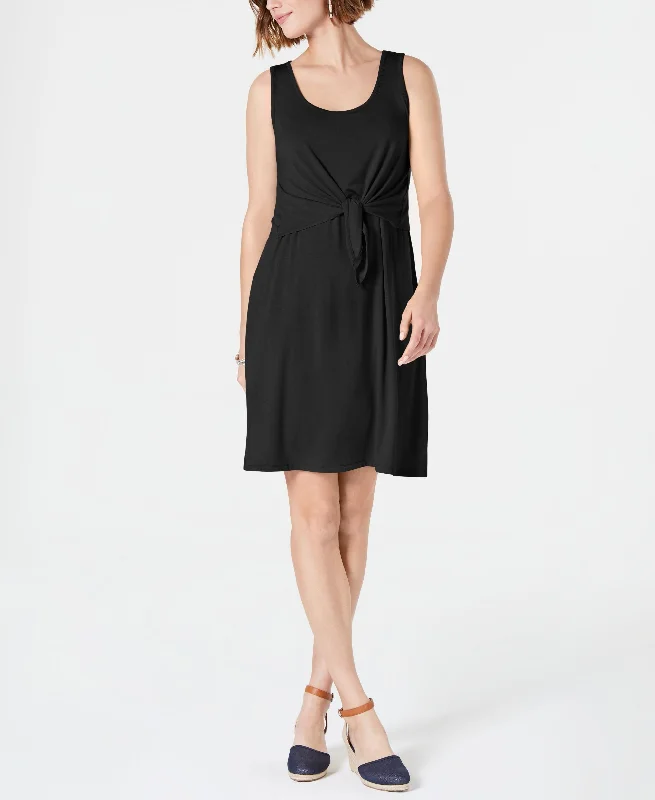 Style & Co Sleeveless Tie Front Dress Gothic unclassified dresses