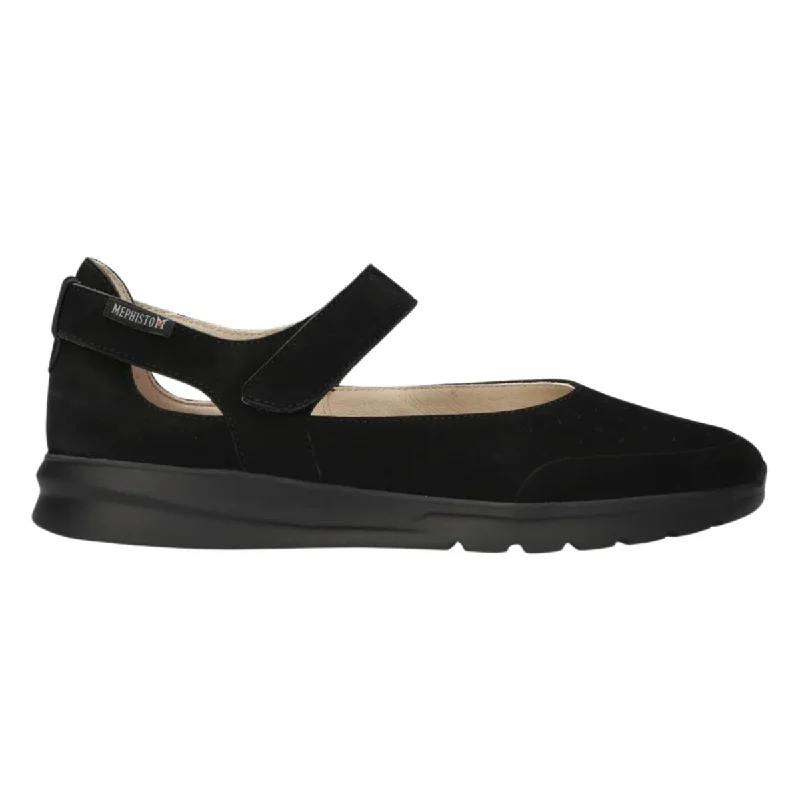 Mephisto Women's Marsia Black Nubuck Ruffled unclassified dresses