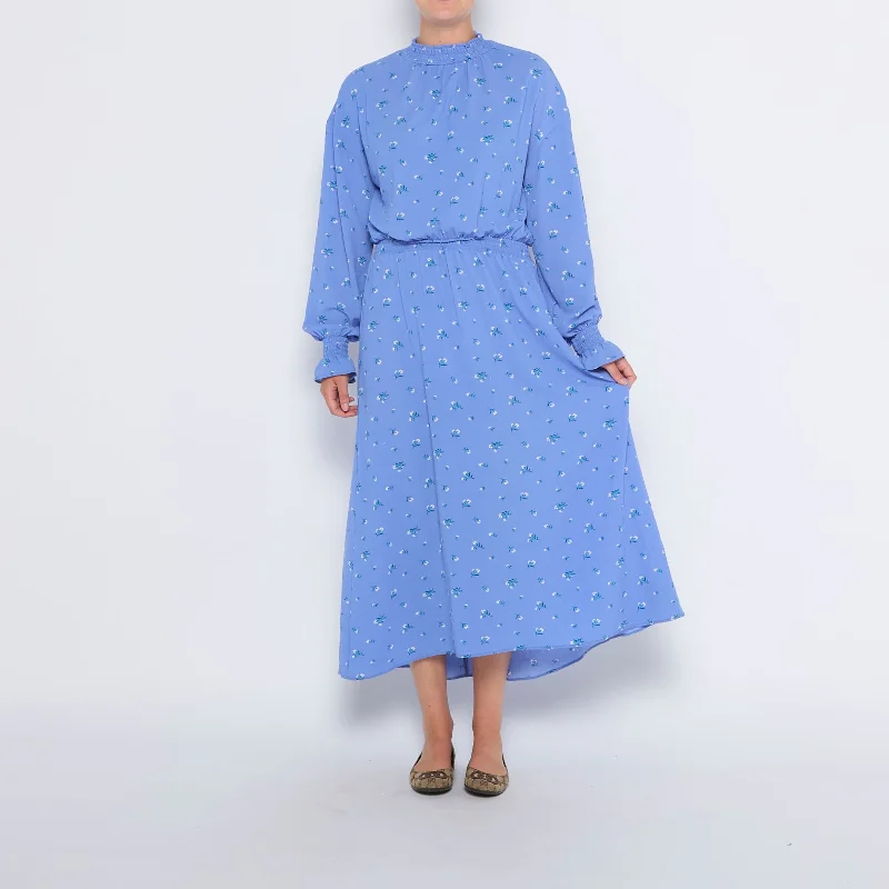 Ruched Neck Floral  Midi Dress - UK 12 Unique unclassified dresses