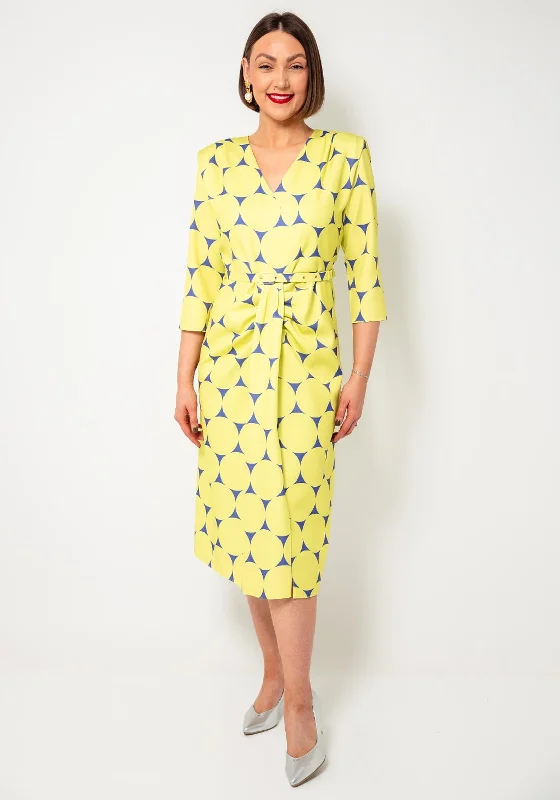 Coco Doll Jazz Disc Print Belted Dress, Lime Green Engagement unclassified dresses