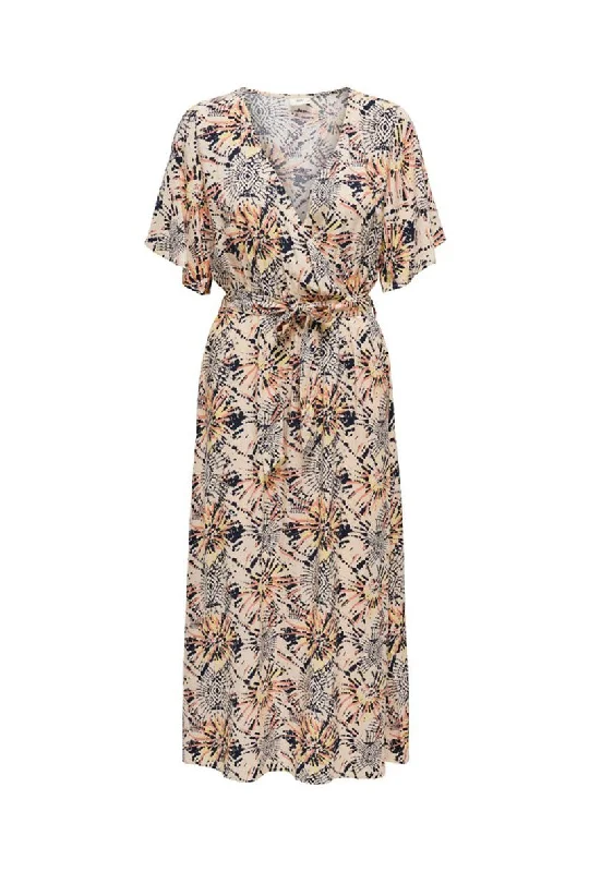 JDY GAYA SS LONG WRAP AOP DRESS Smocked unclassified dresses