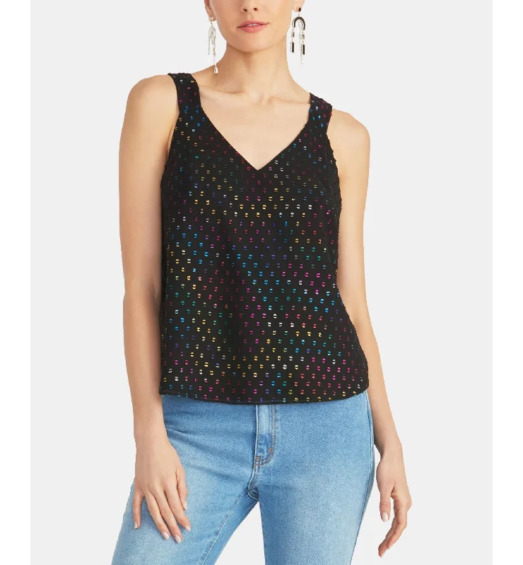 Romina Metallic-Dot Sleeveless Top Trendy new unclassified dresses