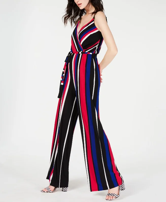 INC Sleeveless Surplice Striped Jumpsuit High-end unclassified dresses