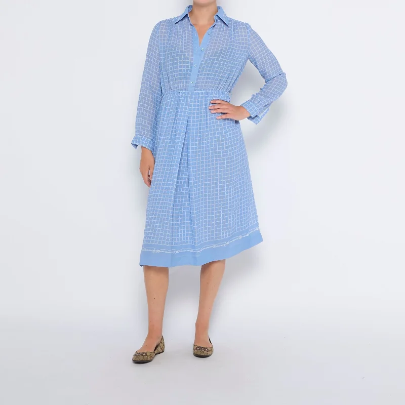 Check  Buttoned Midi Dress - UK 8 Stylish unclassified dresses