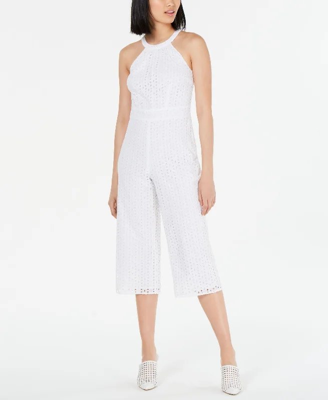 Maison Jules Sleeveless Eyelet Cropped Jumpsuit Everyday wear unclassified dresses