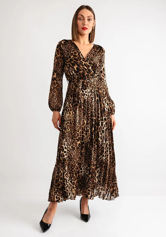 Serafina Collection Leopard Print Dress, Brown Discounted unclassified dresses