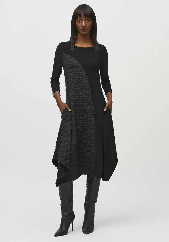 Joseph Ribkoff Asymmetrical Hem Midi Dress, Black Office unclassified dresses