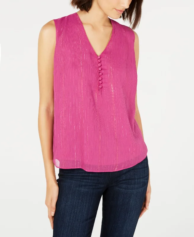 Maison Jules Layered V Neck Sleeveless Blouse Vintage unclassified dresses