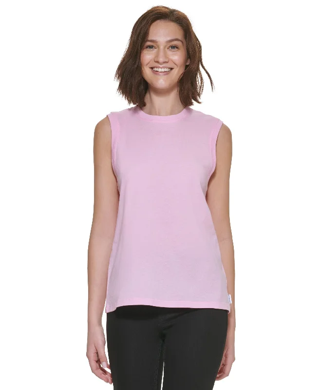 Crewneck Sleeveless Cotton Top Everyday wear unclassified dresses