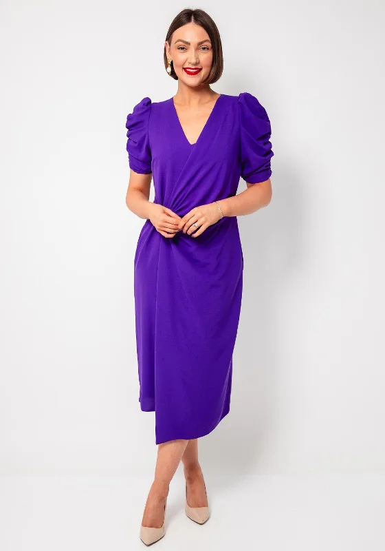 Casting Wrap Panel Pencil Dress, Purple Tulle unclassified dresses
