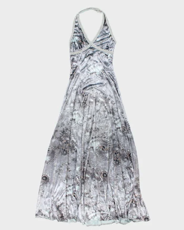 Vintage 90s The House Halterneck Velvet Dress - S Short unclassified dresses