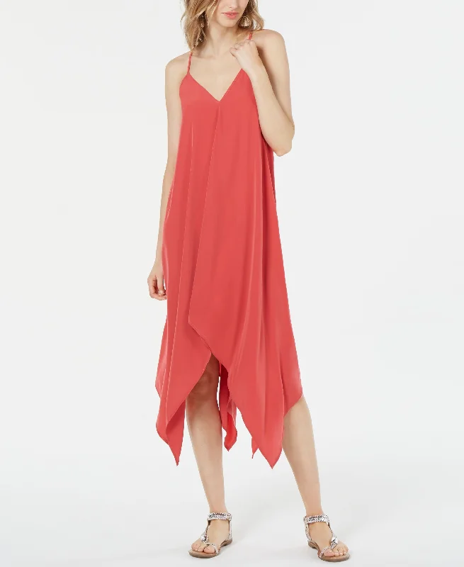 Bar III Sleeveless Handkerchief Hem Dress Denim unclassified dresses