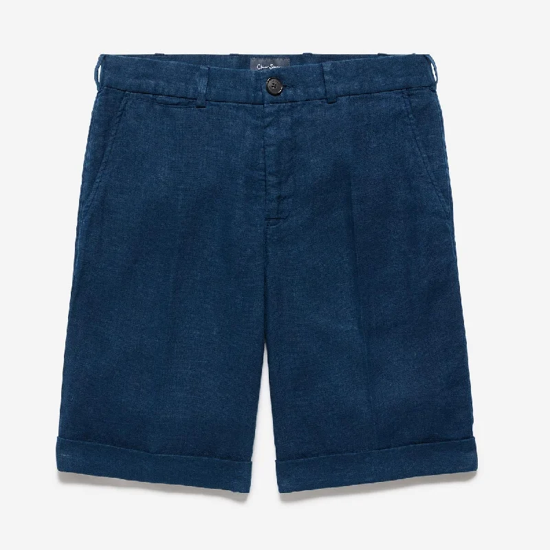 Chatham Navy Denim Cutoff Shorts