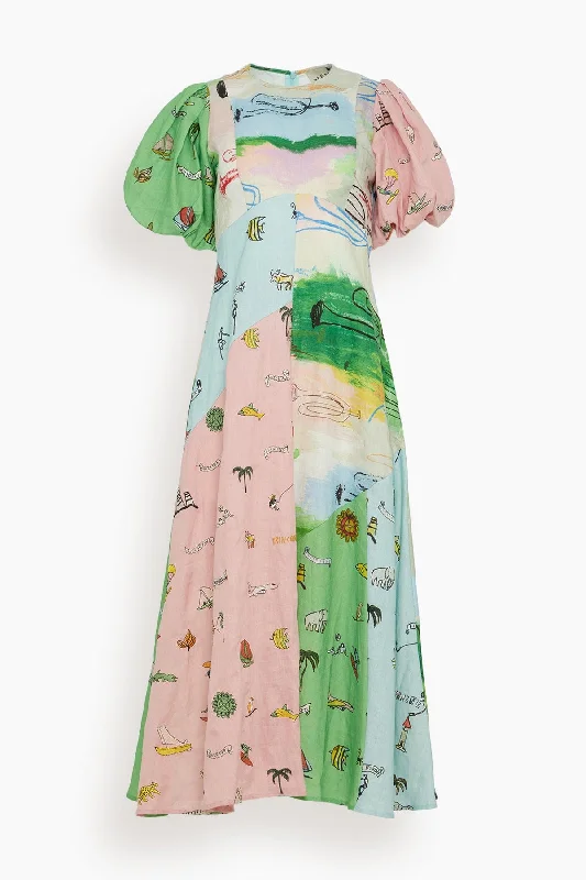 Jet Midi Dress in Multi Fashion-forward midi dresses