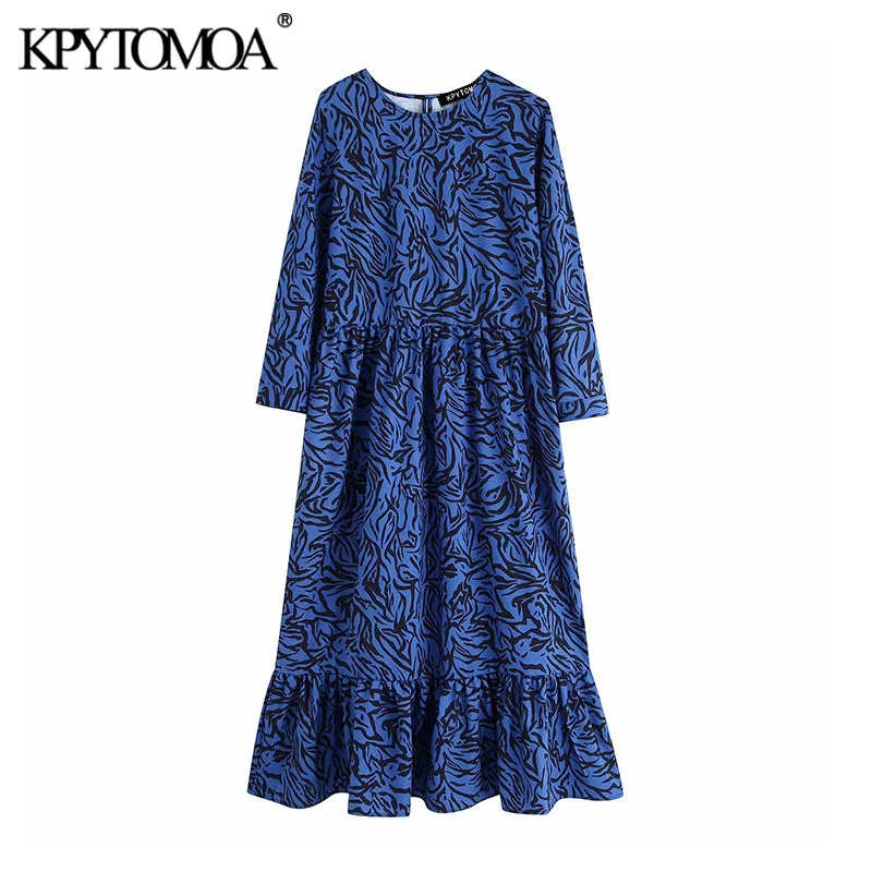 Vintage Stylish Animal Print Pleated Midi Dress Women 2019 Fashion O Neck Three Quarter Sleeve Female Dresses Vestidos Mujer Best midi dresses for plus size Vintage Stylish Animal Print Pleated Midi Dress Women 2019 Fashion O Neck Three Quarter Sleeve Female Dresses Vestidos Mujer Best midi dresses for plus size